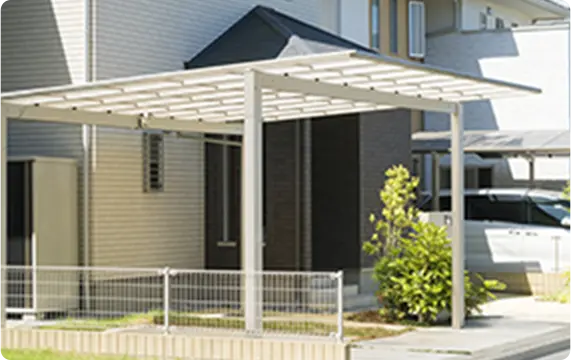 カーポート施工種類02:両側支持タイプを表す画像