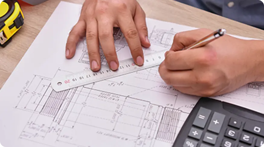 特徴01:個別敷地調査による最適設計を表す画像